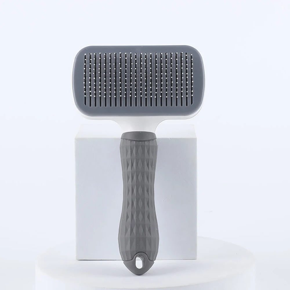 Self-Cleaning Pet Slicker Brush and Grooming Comb