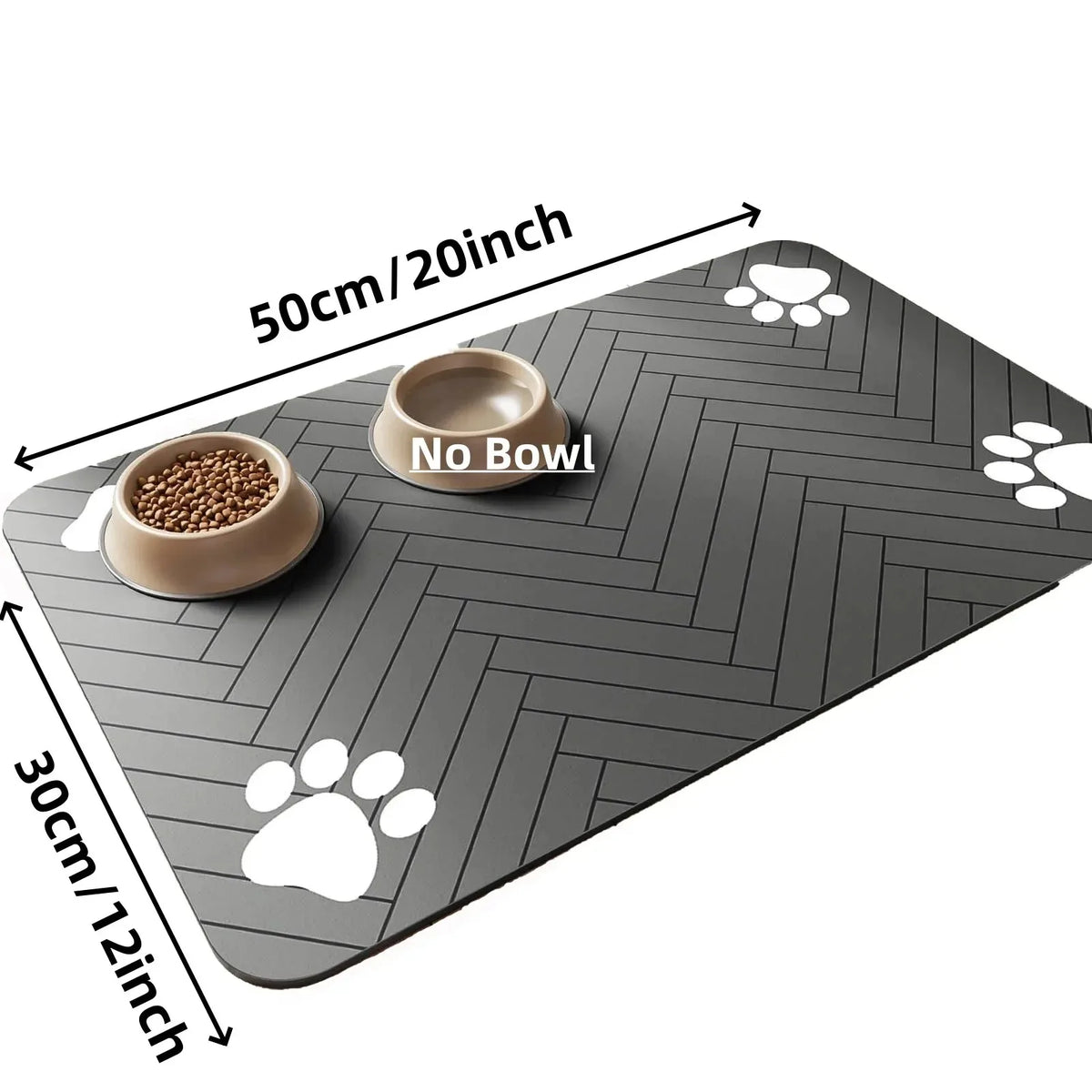 Absorbent Waterproof Dog Feeding Mat and Non-Slip Food Placemat